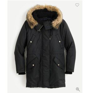 Women's J Crew Perfect Winter black Parka PrimaLoft, Excellent likenew